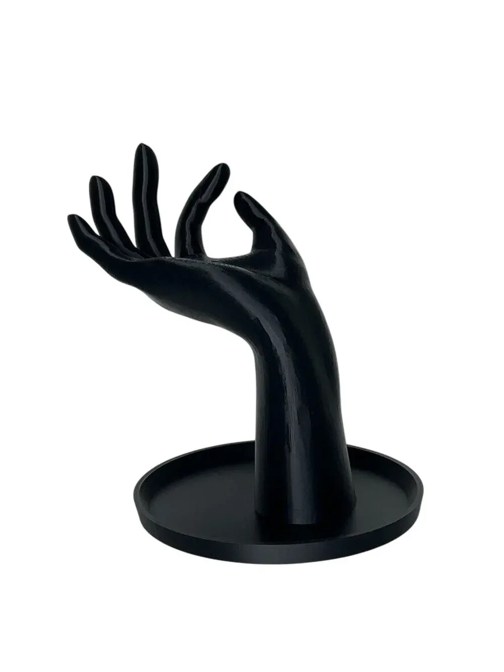 Black Hand Jewelry Holder Minimalist Modern Decor Display Stand Plastic 7